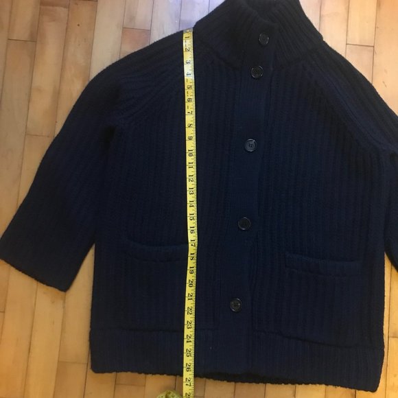 NWT DEMYLEE Sammie Cardigan- 100% Wool Navy Small - Picture 10 of 12